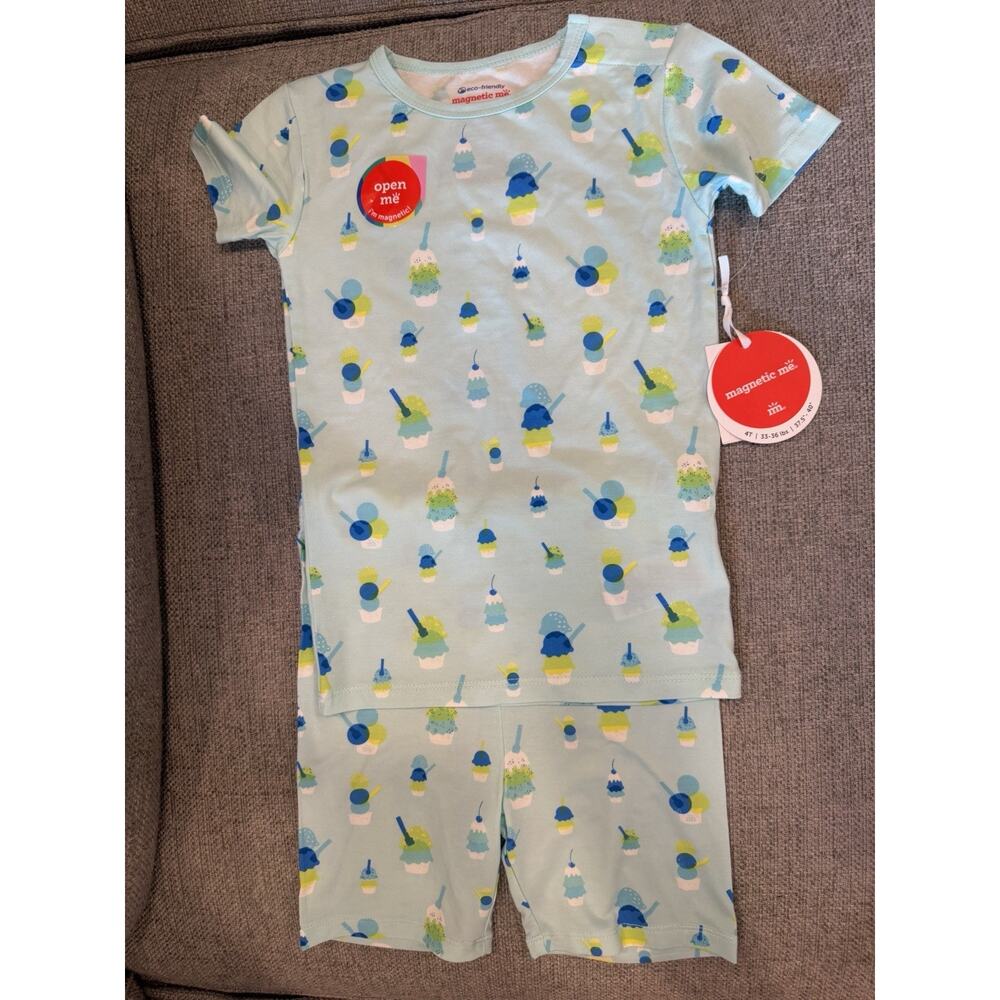 Magnetic Me GREEN SUNDAE FUNDAY MAGNETIC MODAL TODDLER 2 Piece Pajama Set 4T NWT